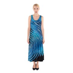 Waves Wave Water Blue Hole Black Sleeveless Maxi Dress by Alisyart