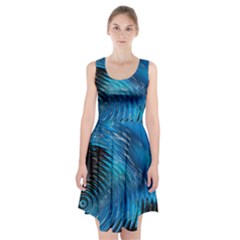 Waves Wave Water Blue Hole Black Racerback Midi Dress by Alisyart