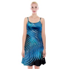 Waves Wave Water Blue Hole Black Spaghetti Strap Velvet Dress by Alisyart