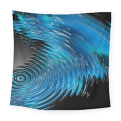 Waves Wave Water Blue Hole Black Square Tapestry (large) by Alisyart