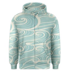 Blue Waves Men s Zipper Hoodie