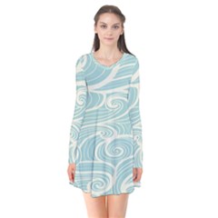 Blue Waves Flare Dress by Alisyart