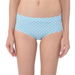 Circle Blue White Mid-waist Bikini Bottoms by Alisyart