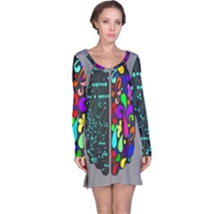 Emotional Rational Brain Long Sleeve Nightdress by Alisyart