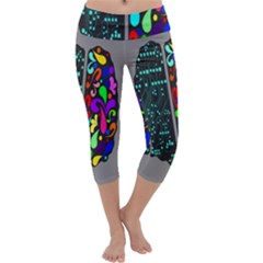 Emotional Rational Brain Capri Yoga Leggings by Alisyart