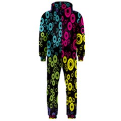 Circle Ring Color Purple Pink Yellow Blue Hooded Jumpsuit (men)  by Alisyart