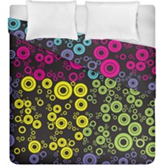 Circle Ring Color Purple Pink Yellow Blue Duvet Cover Double Side (king Size) by Alisyart