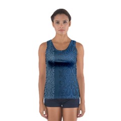 Fabric Blue Batik Women s Sport Tank Top 