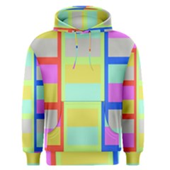 Maximum Color Rainbow Red Blue Yellow Grey Pink Plaid Flag Men s Pullover Hoodie