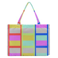 Maximum Color Rainbow Red Blue Yellow Grey Pink Plaid Flag Medium Zipper Tote Bag by Alisyart