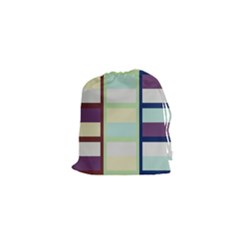 Maximum Color Rainbow Brown Blue Purple Grey Plaid Flag Drawstring Pouches (xs)  by Alisyart