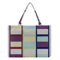 Maximum Color Rainbow Brown Blue Purple Grey Plaid Flag Medium Tote Bag by Alisyart