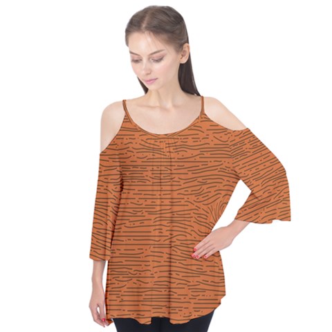 Illustration Orange Grains Line Flutter Tees by Alisyart