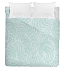 Leaf Blue Duvet Cover Double Side (queen Size) by Alisyart