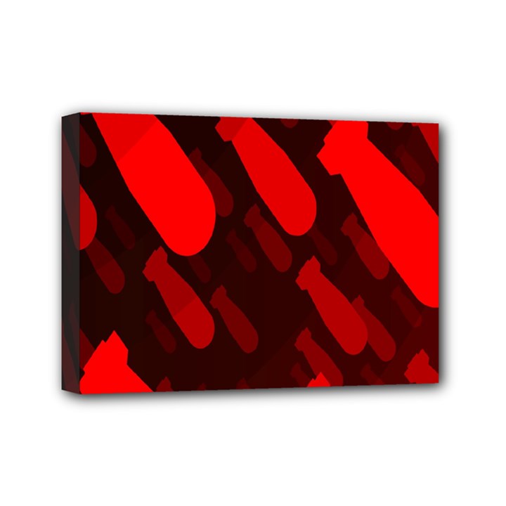 Missile Rockets Red Mini Canvas 7  x 5 