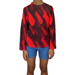 Missile Rockets Red Kids  Long Sleeve Swimwear