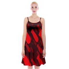 Missile Rockets Red Spaghetti Strap Velvet Dress by Alisyart