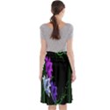 Neon Flowers Floral Rose Light Green Purple White Pink Sexy Midi Beach Skirt View2