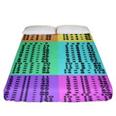 Multiplication Printable Table Color Rainbow Fitted Sheet (king Size) by Alisyart
