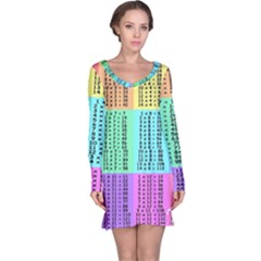 Multiplication Printable Table Color Rainbow Long Sleeve Nightdress by Alisyart