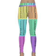 Multiplication Printable Table Color Rainbow Classic Yoga Leggings by Alisyart