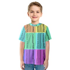 Multiplication Printable Table Color Rainbow Kids  Sport Mesh Tee