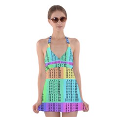 Multiplication Printable Table Color Rainbow Halter Swimsuit Dress