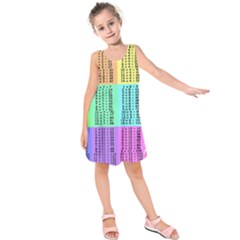 Multiplication Printable Table Color Rainbow Kids  Sleeveless Dress by Alisyart