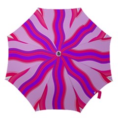 Pink Wave Purple Line Light Hook Handle Umbrellas (large)