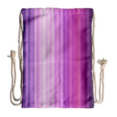 Pink Vertical Color Rainbow Purple Red Pink Line Drawstring Bag (large)
