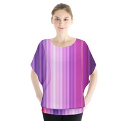 Pink Vertical Color Rainbow Purple Red Pink Line Blouse