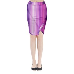 Pink Vertical Color Rainbow Purple Red Pink Line Midi Wrap Pencil Skirt by Alisyart