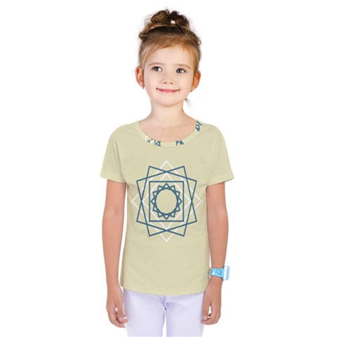 Shape Experimen Geometric Star Plaid Sign Kids  One Piece Tee by Alisyart