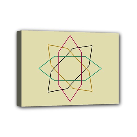 Shape Experimen Geometric Star Sign Mini Canvas 7  X 5 