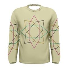 Shape Experimen Geometric Star Sign Men s Long Sleeve Tee