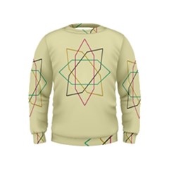 Shape Experimen Geometric Star Sign Kids  Sweatshirt by Alisyart