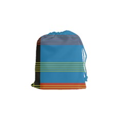 Sketches Tone Red Yellow Blue Black Musical Scale Drawstring Pouches (small) 