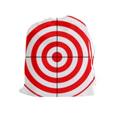 Sniper Focus Target Round Red Drawstring Pouches (extra Large) by Alisyart