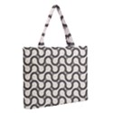 Shutterstock Wave Chevron Grey Medium Zipper Tote Bag View2