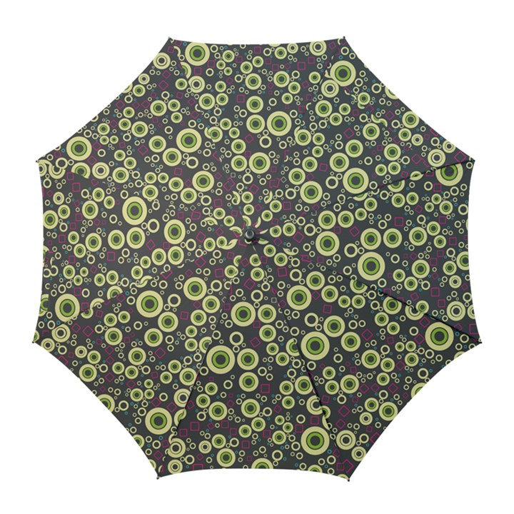 Ring Circle Plaid Green Pink Blue Golf Umbrellas