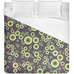 Ring Circle Plaid Green Pink Blue Duvet Cover (king Size)