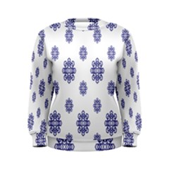 Snow Blue White Cool Women s Sweatshirt by Alisyart