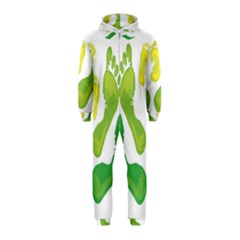 Soles Feet Green Yellow Family Hooded Jumpsuit (kids)