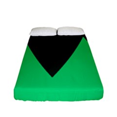 Soaring Mountains Nexus Black Green Fitted Sheet (full/ Double Size)