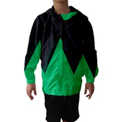 Soaring Mountains Nexus Black Green Hooded Wind Breaker (kids) by Alisyart