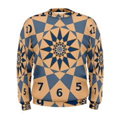 Stellated Regular Dodecagons Center Clock Face Number Star Men s Sweatshirt