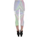 Tunnel With Bright Colors Rainbow Plaid Love Heart Triangle Capri Leggings  View2