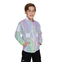 Tunnel With Bright Colors Rainbow Plaid Love Heart Triangle Wind Breaker (kids)