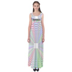 Tunnel With Bright Colors Rainbow Plaid Love Heart Triangle Empire Waist Maxi Dress by Alisyart