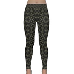 Dark Interlace Tribal  Classic Yoga Leggings by dflcprintsclothing